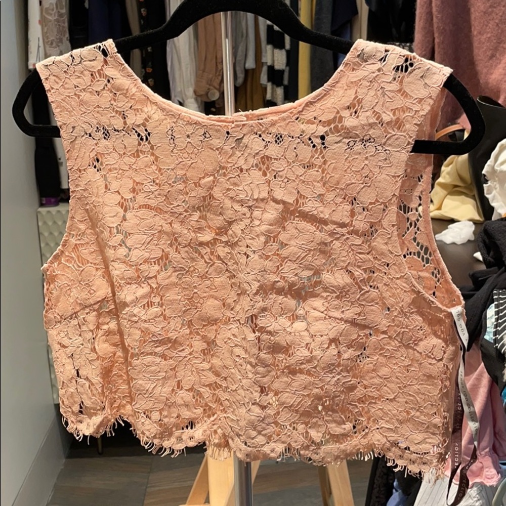 Peach Lace Top